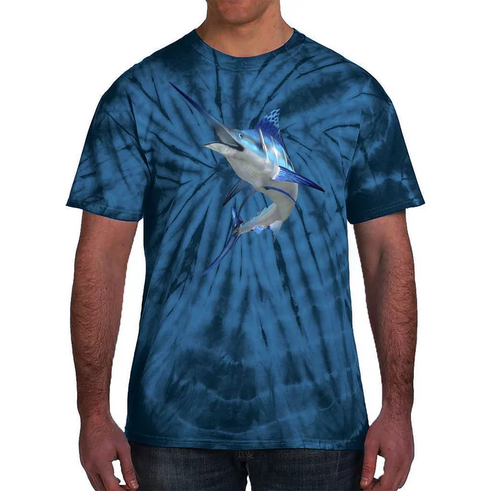 Beautiful Blue Marlin Fishing Tie-Dye T-Shirt