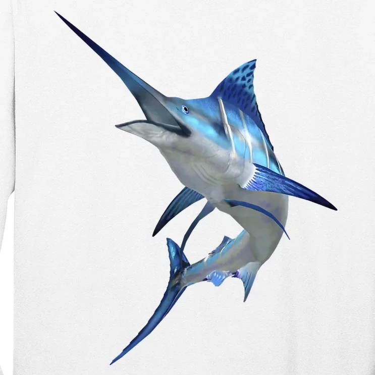 Beautiful Blue Marlin Fishing Long Sleeve Shirt