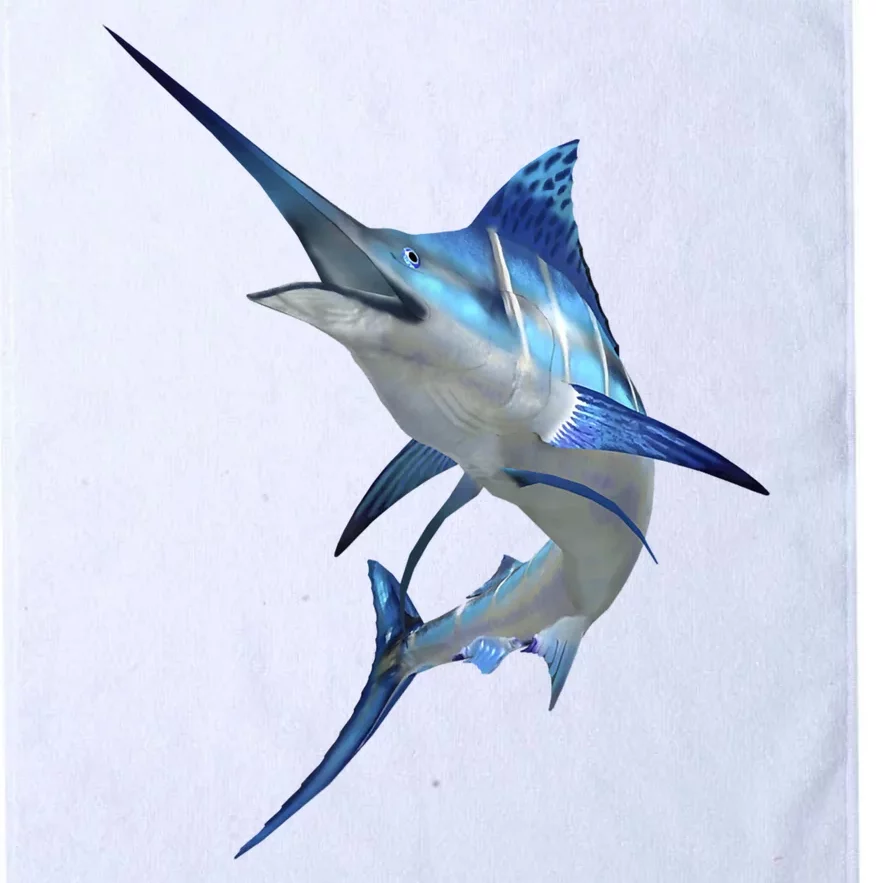 Beautiful Blue Marlin Fishing Platinum Collection Golf Towel