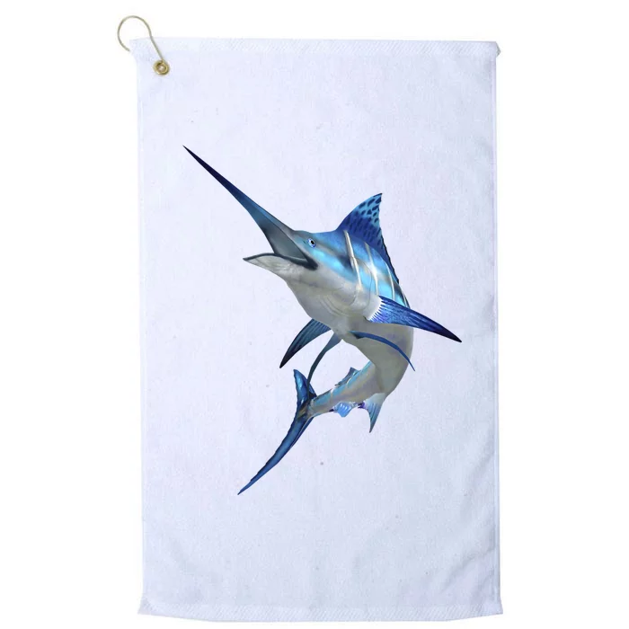 Beautiful Blue Marlin Fishing Platinum Collection Golf Towel