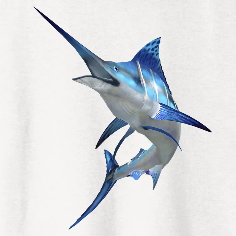 Beautiful Blue Marlin Fishing Women's Crop Top Tee