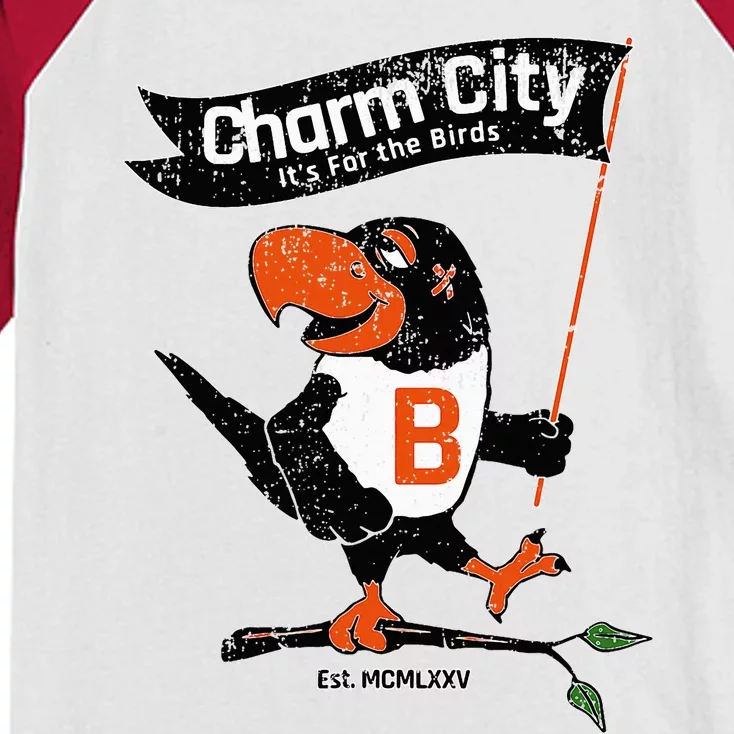 Baltimore Birds Maryland Charm City Pride Kids Colorblock Raglan Jersey