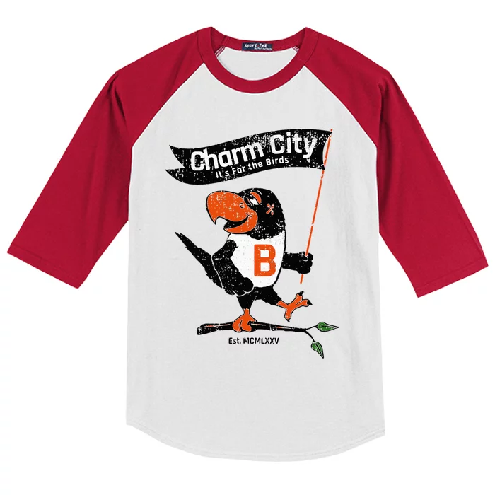 Baltimore Birds Maryland Charm City Pride Kids Colorblock Raglan Jersey