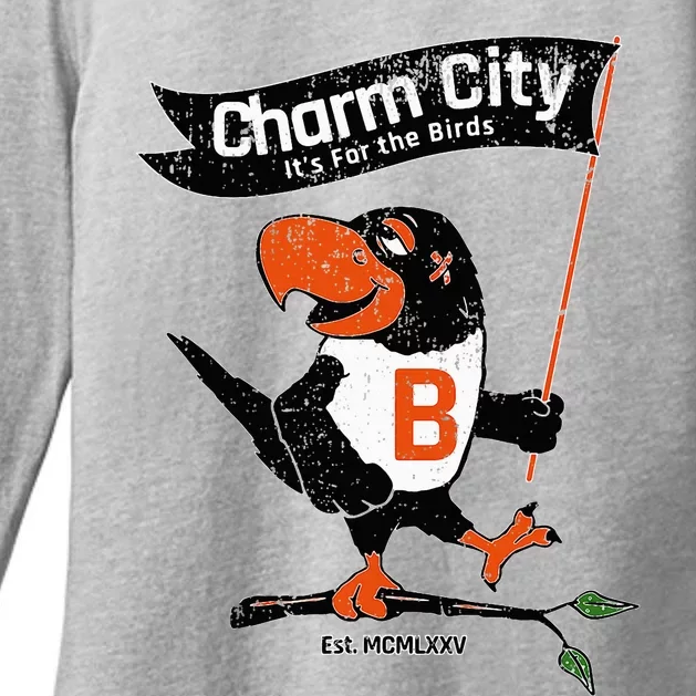 Baltimore Birds Maryland Charm City Pride Womens CVC Long Sleeve Shirt