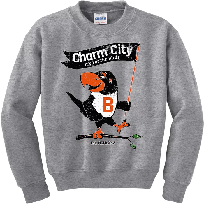 Baltimore Birds Maryland Charm City Pride Kids Sweatshirt