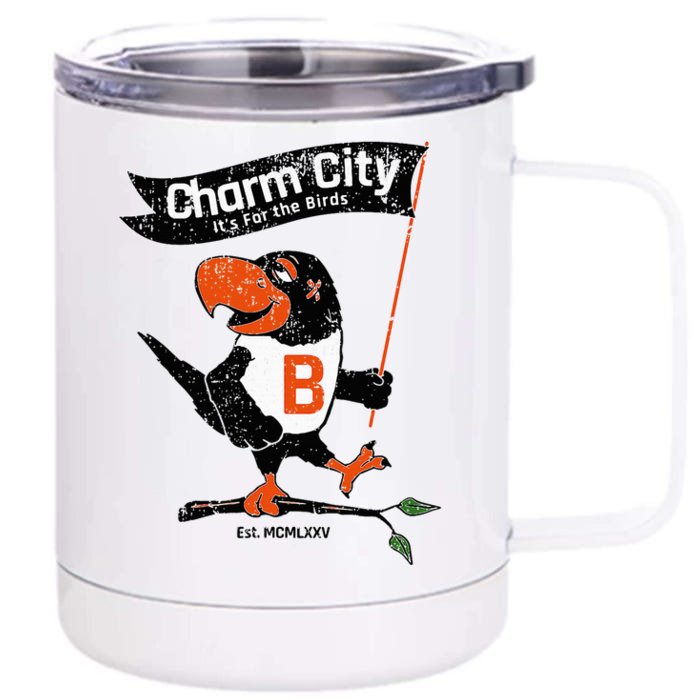 Baltimore Birds Maryland Charm City Pride Front & Back 12oz Stainless Steel Tumbler Cup