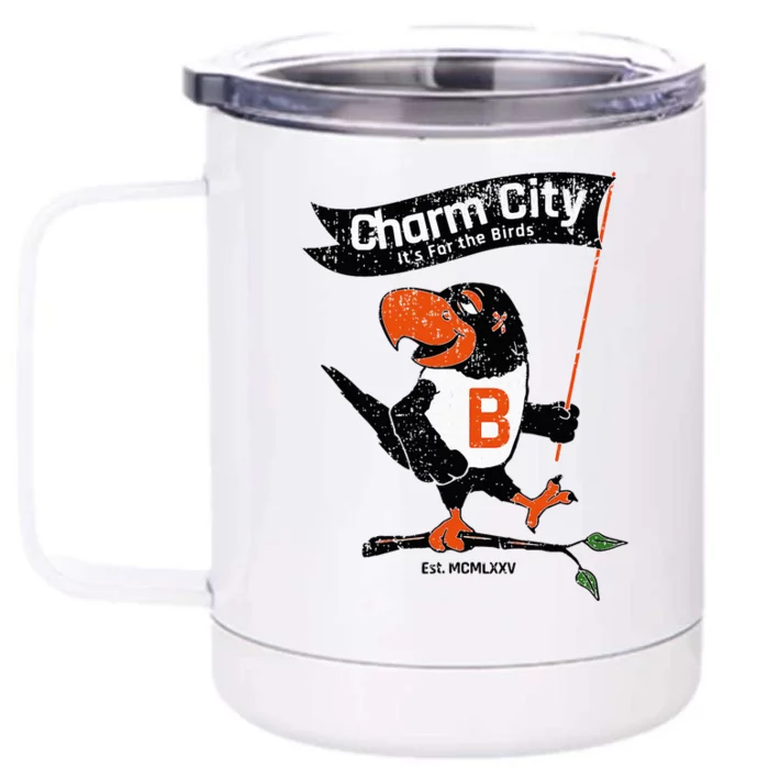 Baltimore Birds Maryland Charm City Pride Front & Back 12oz Stainless Steel Tumbler Cup