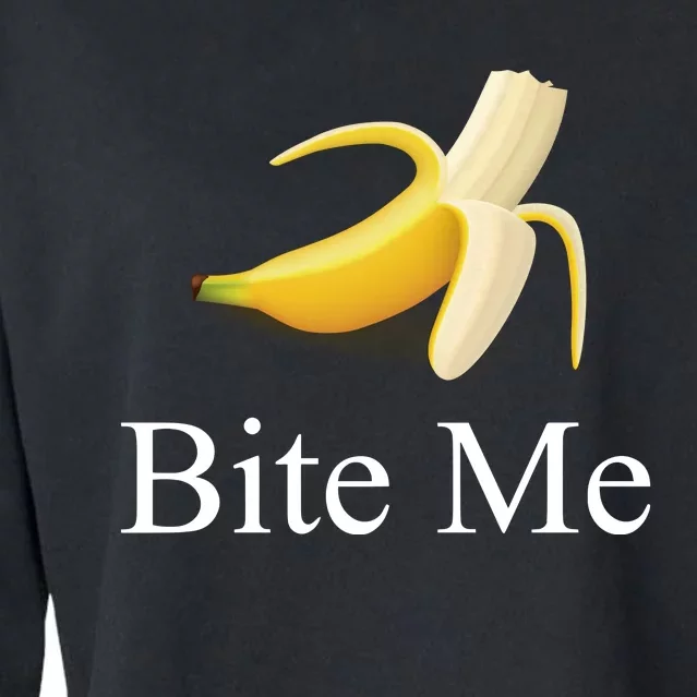 Banana Bite Me Cropped Pullover Crew