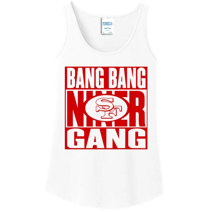 Bang Bang Niner Gang Football San Francisco Sports Ladies Essential Tank