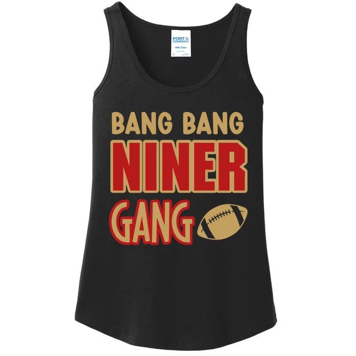 Bang Bang Niner Gang Football San Francisco Sports Ladies Essential Tank