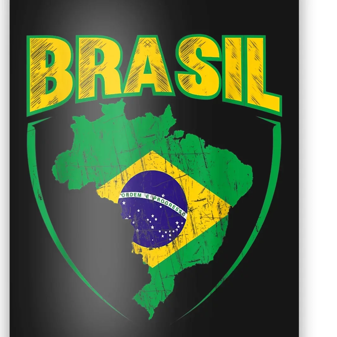 Brasil Brazilian national flag Soccer Jersey Football Poster