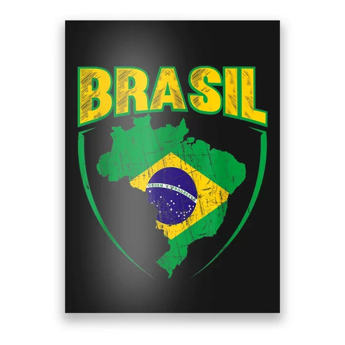 Brasil Brazilian national flag Soccer Jersey Football Poster