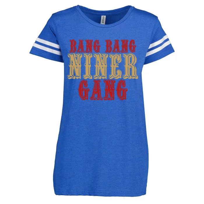 Bang Bang Niner Gang Football San Francisco Sports Enza Ladies Jersey Football T-Shirt