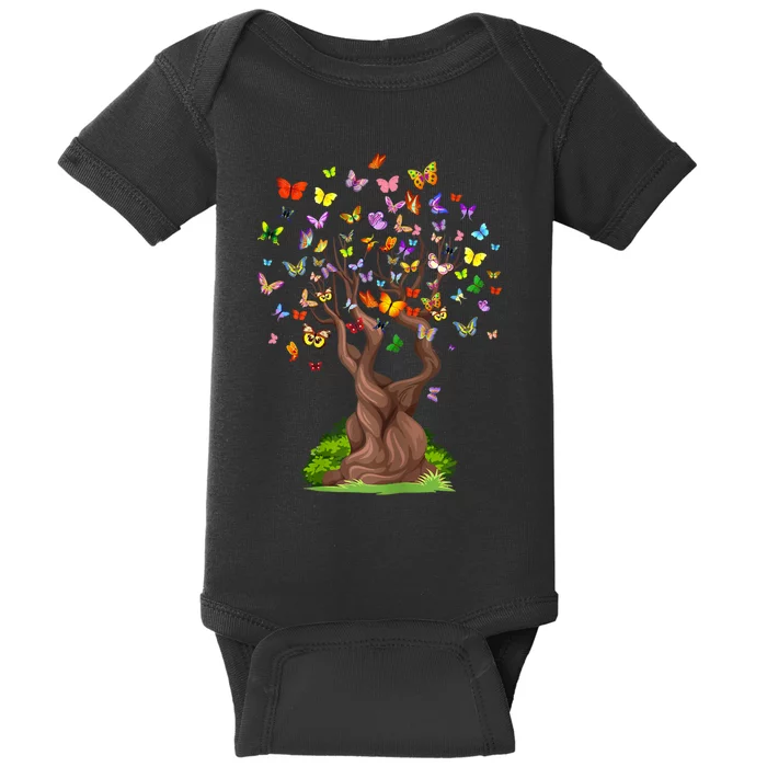 Butterflytree Beautiful Nature Lover Butterfly Baby Bodysuit