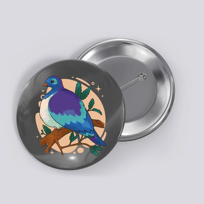 Blue Bird Nature Art Button