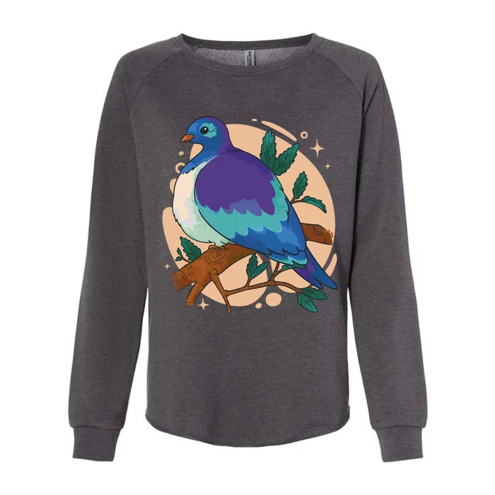 Blue Bird Nature Art Womens California Wash Sweatshirt