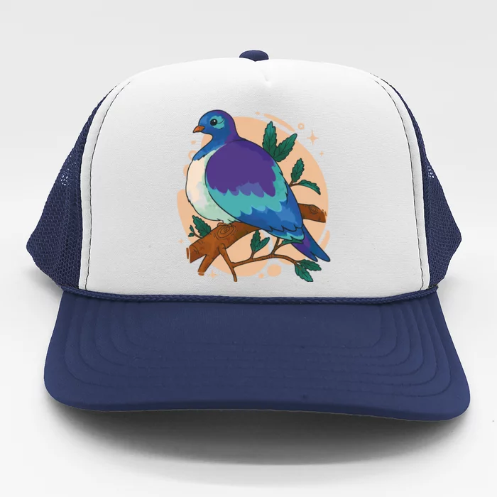 Blue Bird Nature Art Trucker Hat