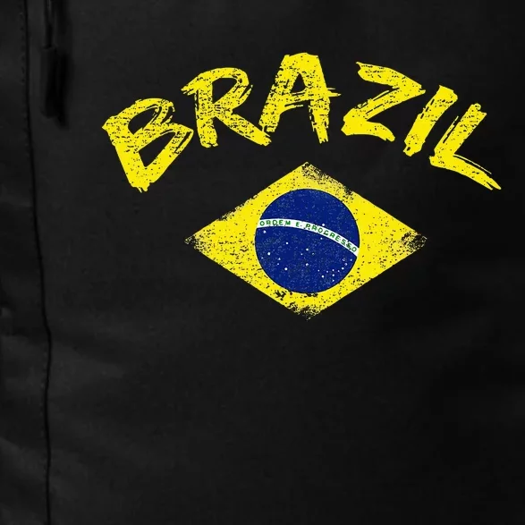 Brasil Brazilian National Flag Soccer Jersey Football Daily Commute Backpack