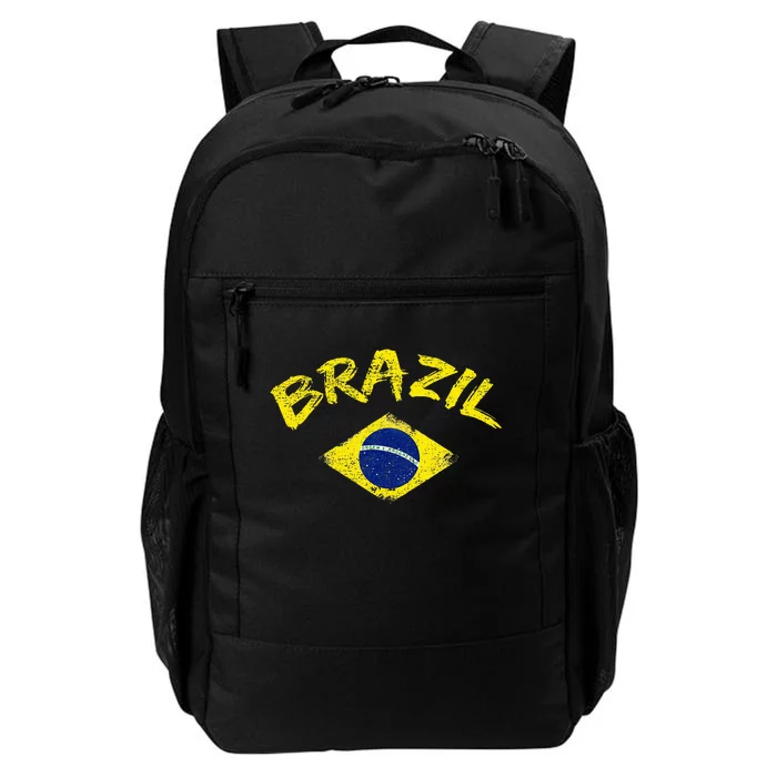 Brasil Brazilian National Flag Soccer Jersey Football Daily Commute Backpack