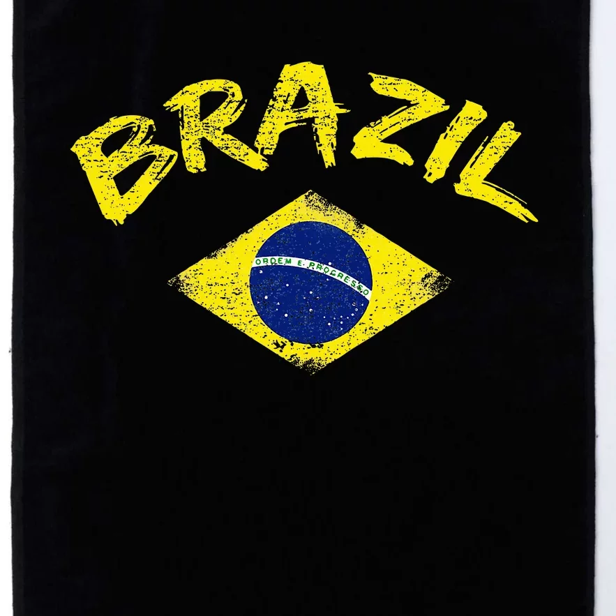 Brasil Brazilian National Flag Soccer Jersey Football Platinum Collection Golf Towel