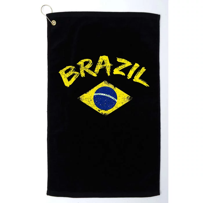 Brasil Brazilian National Flag Soccer Jersey Football Platinum Collection Golf Towel