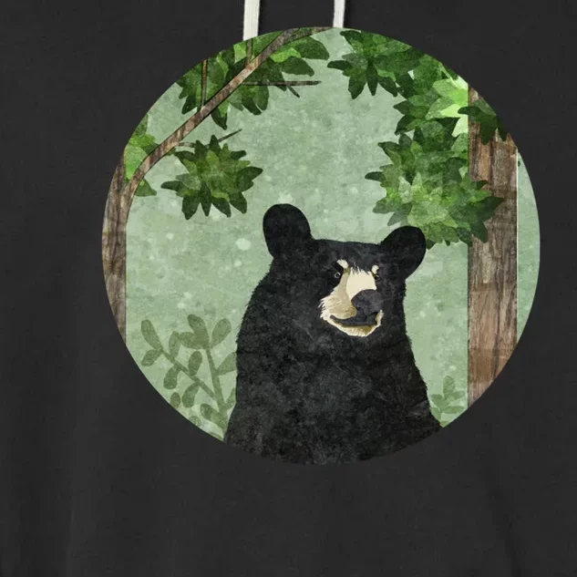 Black Bear Nature Garment-Dyed Fleece Hoodie