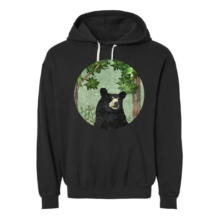 Black Bear Nature Garment-Dyed Fleece Hoodie