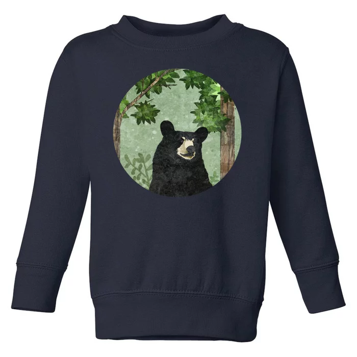 Black Bear Nature Toddler Sweatshirt