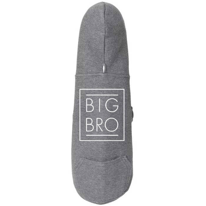 Big Bro New Baby Sibling Doggie 3-End Fleece Hoodie