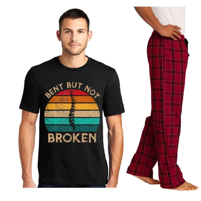 Bent But Not Broken Retro Scoliosis Awareness Warrior Pajama Set