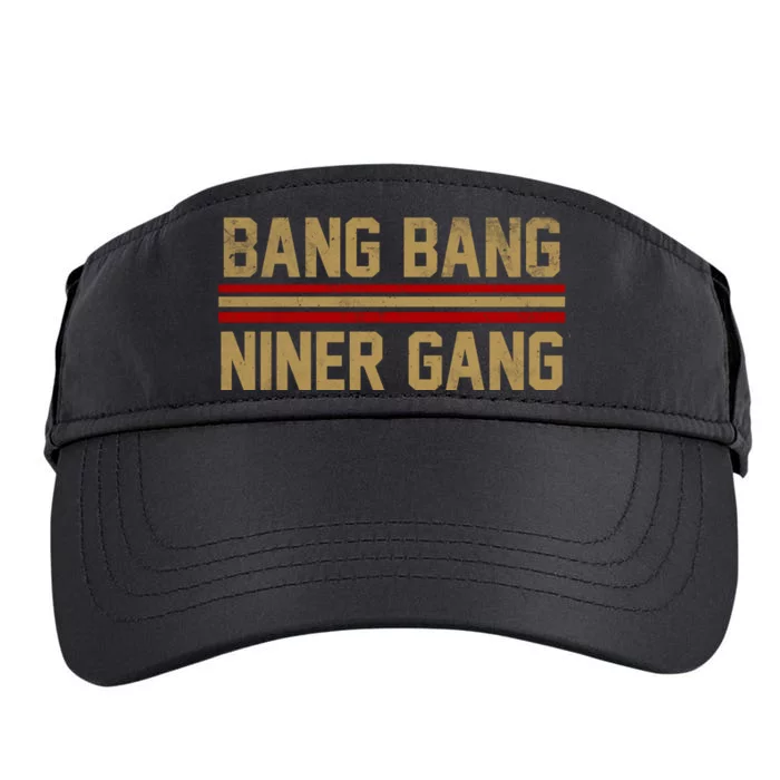 Bang Bang Niner Gang San Francisco Adult Drive Performance Visor