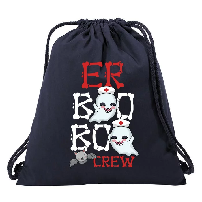 Boo Boo Nurse Crew Er Lazy Diy Halloween Costume Rn Nursing Cute Gift Drawstring Bag