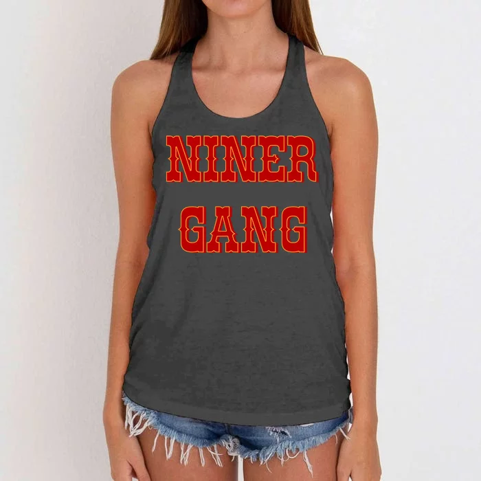 Bang Bang Niner Gang Women's Knotted Racerback Tank