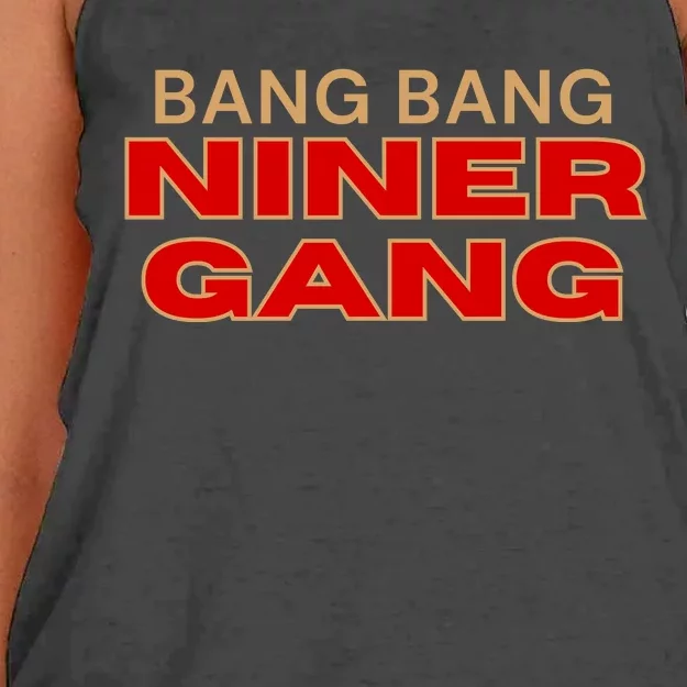 Bang Bang Niner Gang San Francisco Women's Knotted Racerback Tank