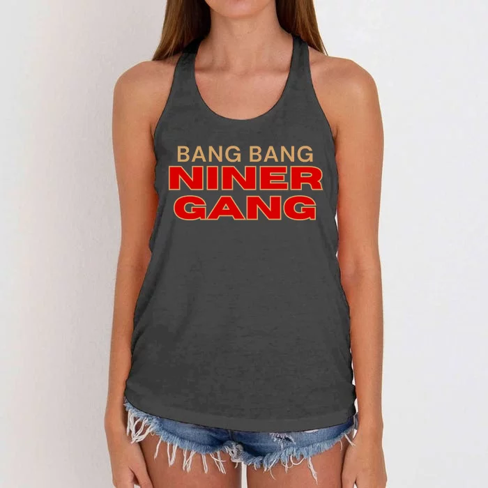 Bang Bang Niner Gang San Francisco Women's Knotted Racerback Tank