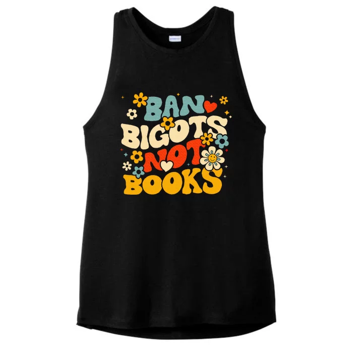 Ban Bigots Not Books Ladies Tri-Blend Wicking Tank