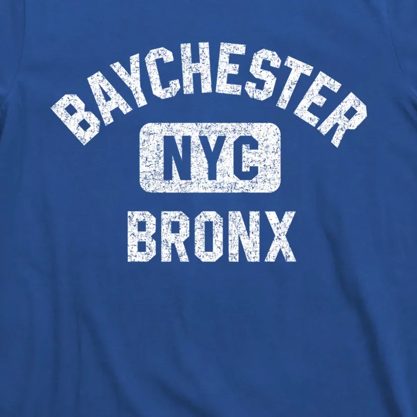 Baychester Bronx Nyc Gym Style Distressed White Print Gift T-Shirt