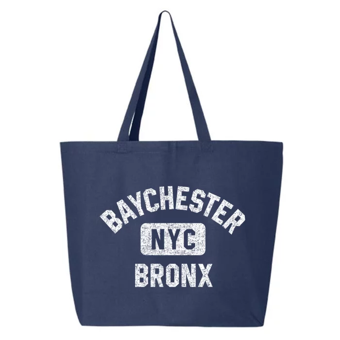 Baychester Bronx Nyc Gym Style Distressed White Print Gift 25L Jumbo Tote