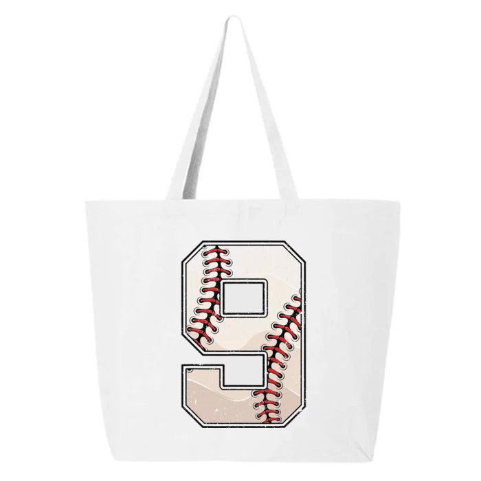 Baseball Birthday Nine 9 Years Old Ninth 9th Bday Party 25L Jumbo Tote