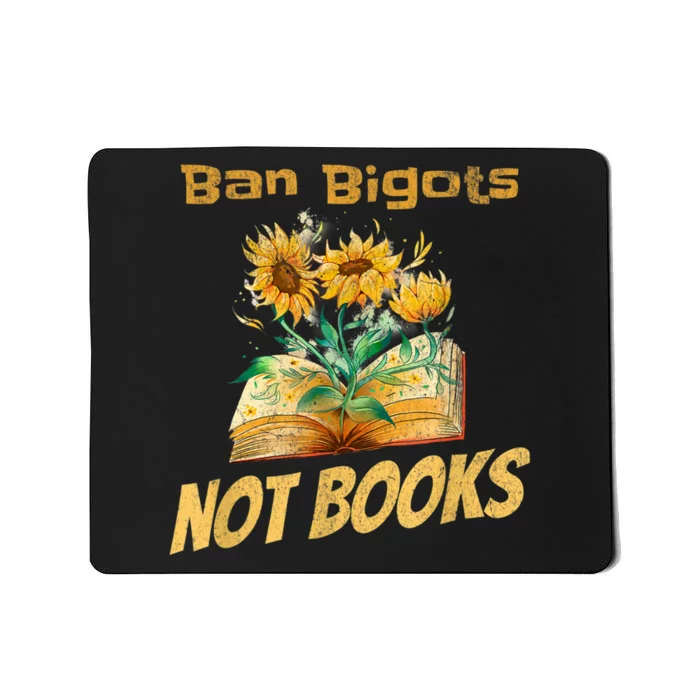 Ban Bigots Not Books | Bookish | Reading Banned Books Retro Mousepad