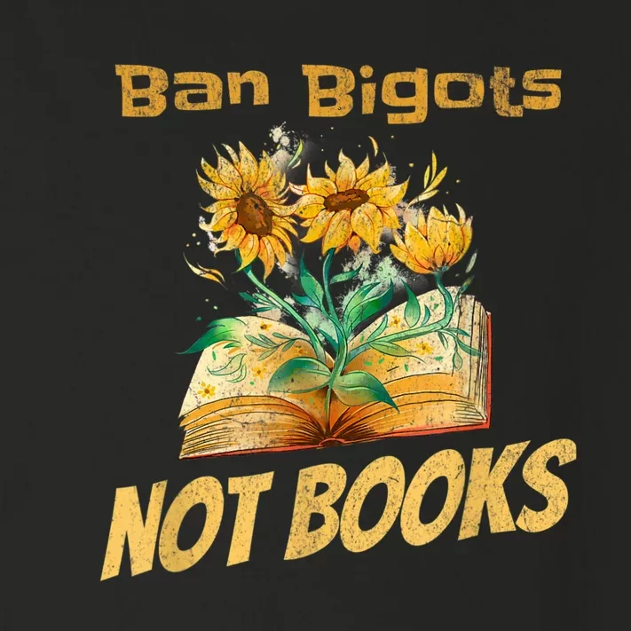 Ban Bigots Not Books | Bookish | Reading Banned Books Retro Toddler Long Sleeve Shirt