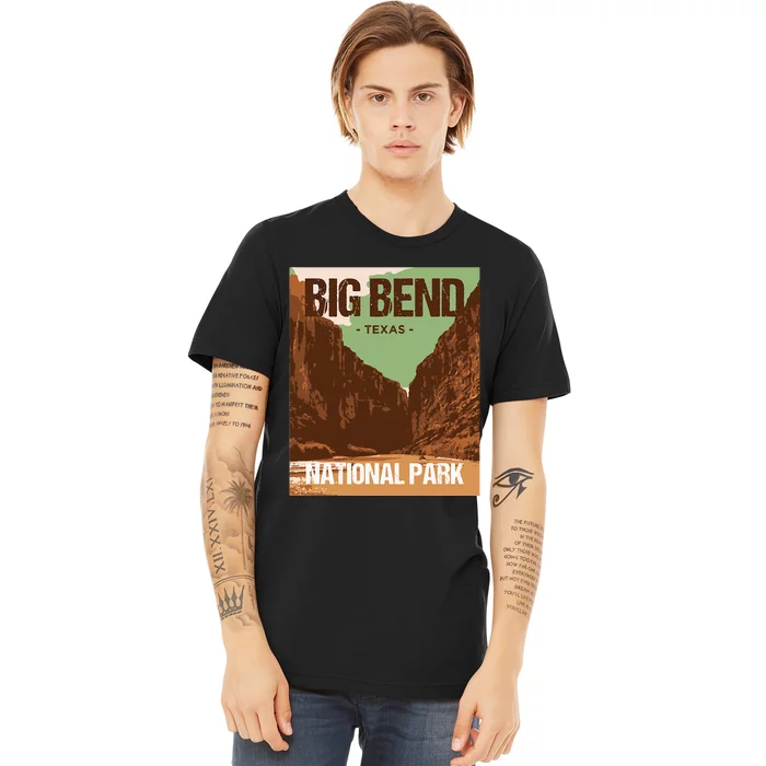 Big Bend National Park Texas Poster Design Premium T-Shirt