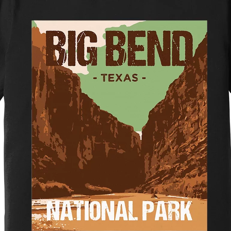 Big Bend National Park Texas Poster Design Premium T-Shirt