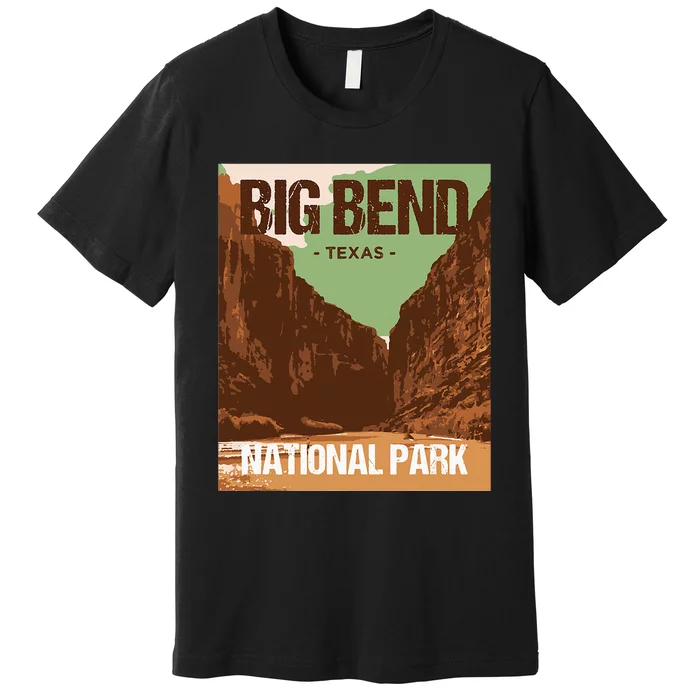 Big Bend National Park Texas Poster Design Premium T-Shirt