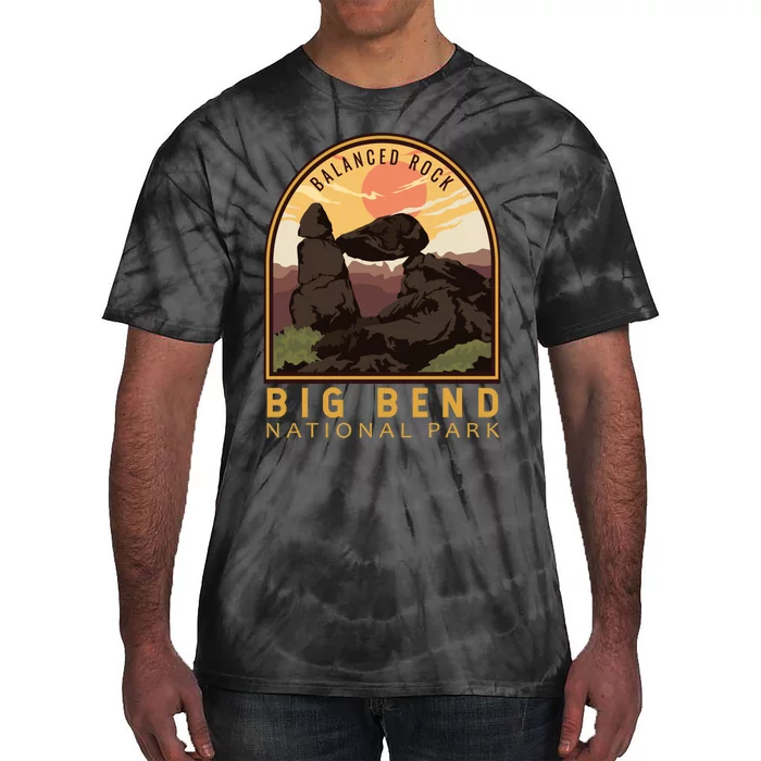 Big Bend National Park Balanced Rock Vintage Emblem Tie-Dye T-Shirt