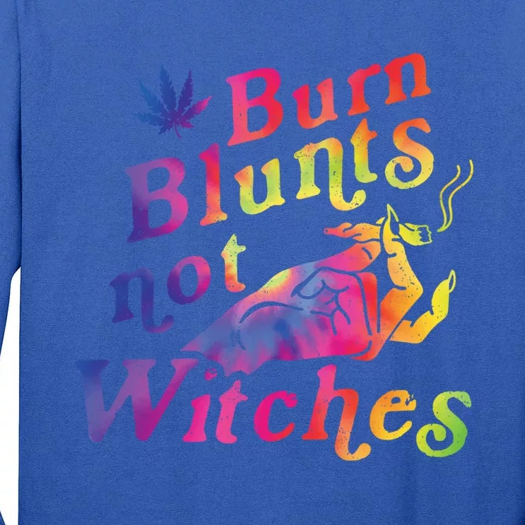 Burn Blunts Not Witches Weed Funny Gift Tall Long Sleeve T-Shirt