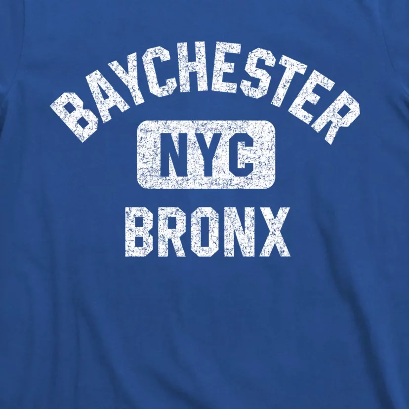 Baychester Bronx Nyc Gym Style Distressed White Print Meaningful Gift T-Shirt