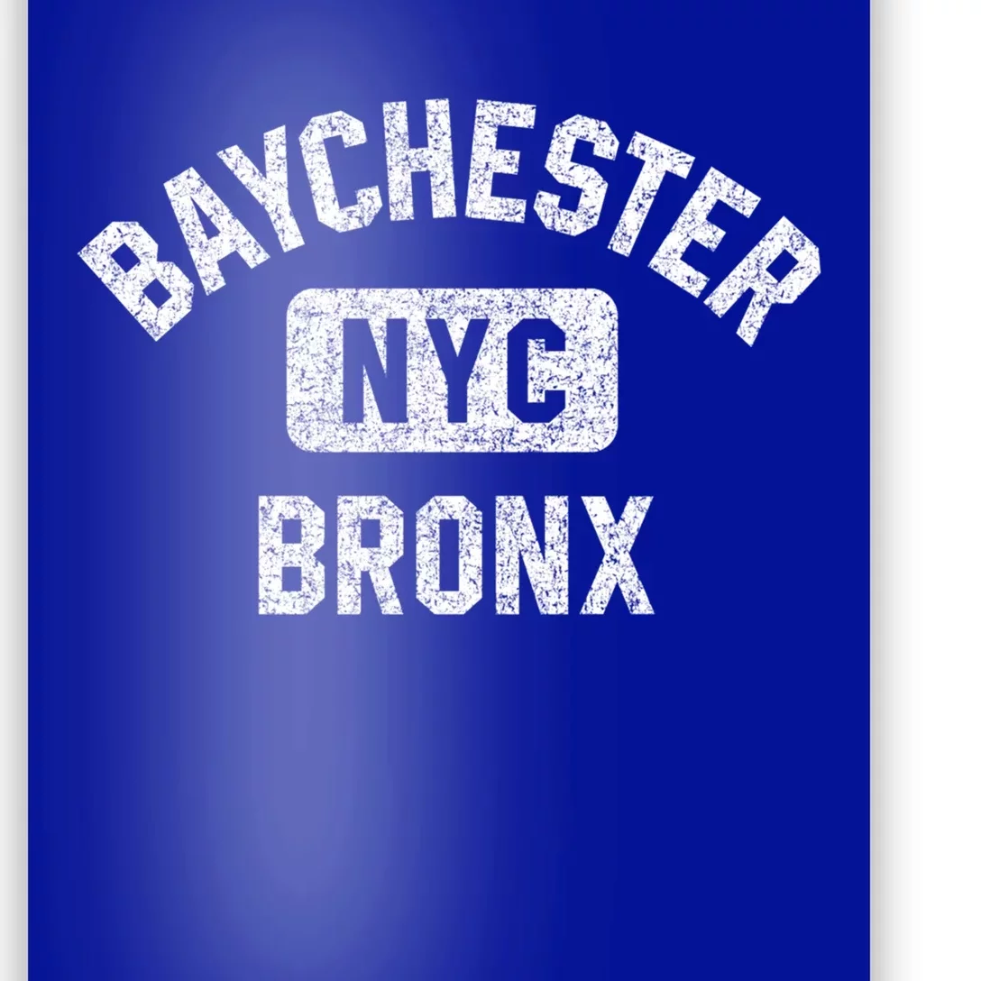 Baychester Bronx Nyc Gym Style Distressed White Print Meaningful Gift Poster