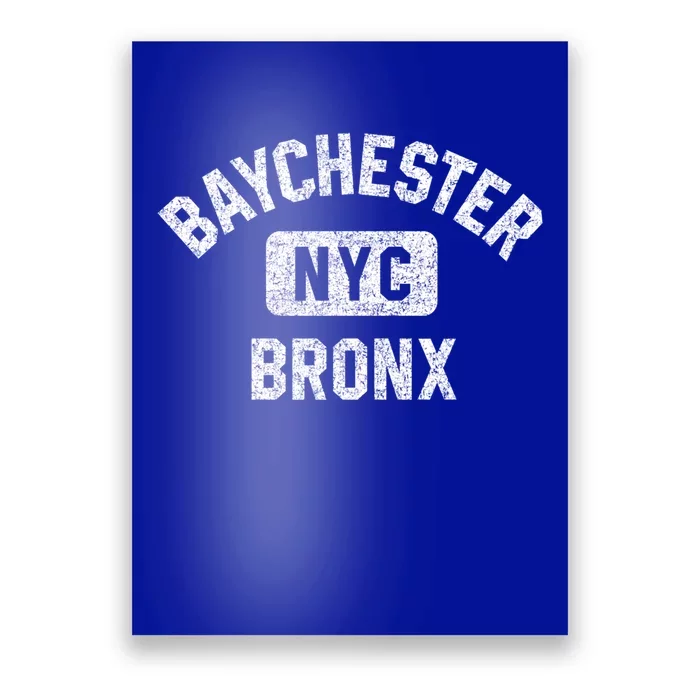 Baychester Bronx Nyc Gym Style Distressed White Print Meaningful Gift Poster