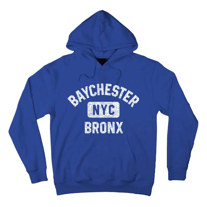 Baychester Bronx Nyc Gym Style Distressed White Print Meaningful Gift Tall Hoodie